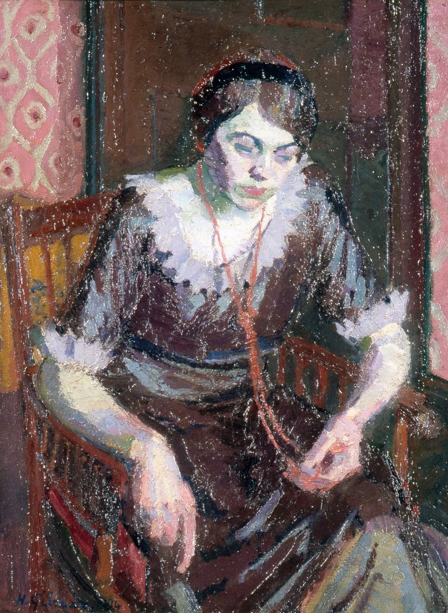 Harold Gilman - La collana di corallo, Royal Pavilion, Libraries & Museums, Brighton & Hove